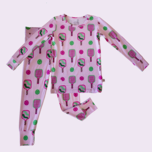 Pickleball Print Two Piece Set | Berry Pink
