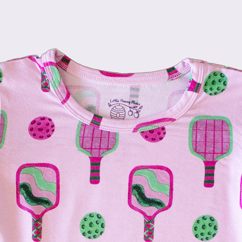 Pickleball Print Two Piece Set | Berry Pink