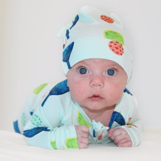 Pickleball Print Beanie | Cloud Blue