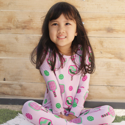 Pickleball Print Two Piece Set | Berry Pink
